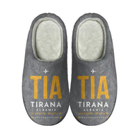 Thumbnail for Tirana International Airport Nënë Tereza (TIA) Slippers & Flip Flops - Slippers - Cotton - Code - Same - Gray