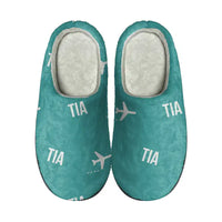 Thumbnail for Tirana International Airport Nënë Tereza (TIA) Slippers & Flip Flops - Slippers - Cotton - Pattern - Turquoise