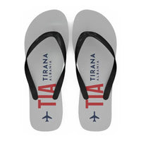 Thumbnail for Tirana International Airport Nënë Tereza (TIA) Slippers & Flip Flops - Slippers - Flip Flops - Code - Light Gray