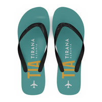 Thumbnail for Tirana International Airport Nënë Tereza (TIA) Slippers & Flip Flops - Slippers - Flip Flops - Code - Turquoise