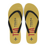 Thumbnail for Tirana International Airport Nënë Tereza (TIA) Slippers & Flip Flops - Slippers - Flip Flops - Code - Yellow