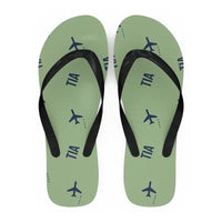 Thumbnail for Tirana International Airport Nënë Tereza (TIA) Slippers & Flip Flops - Slippers - Flip Flops - Pattern - Light Green