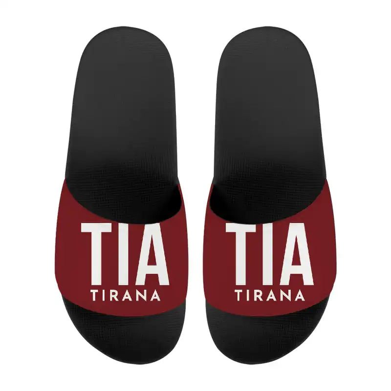 Tirana International Airport Nënë Tereza (TIA) Slippers & Flip Flops - Slippers - Sport - Code - Dark Red