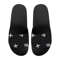 Thumbnail for Tirana International Airport Nënë Tereza (TIA) Slippers & Flip Flops - Slippers - Sport - Pattern - Black