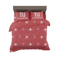 Thumbnail for Tijuana International Airport (TIJ) Bedding Sets & Blankets - Bedding Set - Pattern - Red