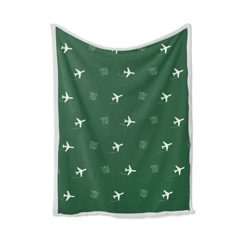 Tijuana International Airport (TIJ) Bedding Sets & Blankets - Blanket - Pattern - Green
