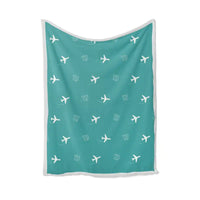 Thumbnail for Tijuana International Airport (TIJ) Bedding Sets & Blankets - Blanket - Pattern - Turquoise