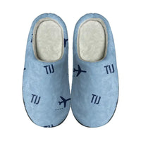 Thumbnail for Tijuana International Airport (TIJ) Slippers & Flip Flops - Slippers - Cotton - Pattern - Light Blue
