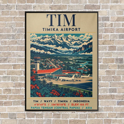 TIM - Poster - Canvas Framed - Beige