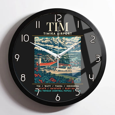 TIM - Poster - Wall Clock Framed - Black