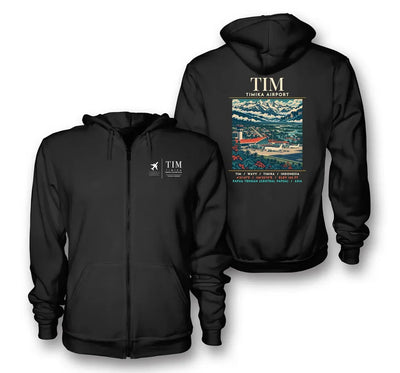 TIM - Poster - Zipped Hoodie - Black