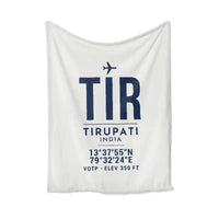 Thumbnail for Tirupati Airport (TIR) Bedding Sets & Blankets - Blanket - ID Tag - White