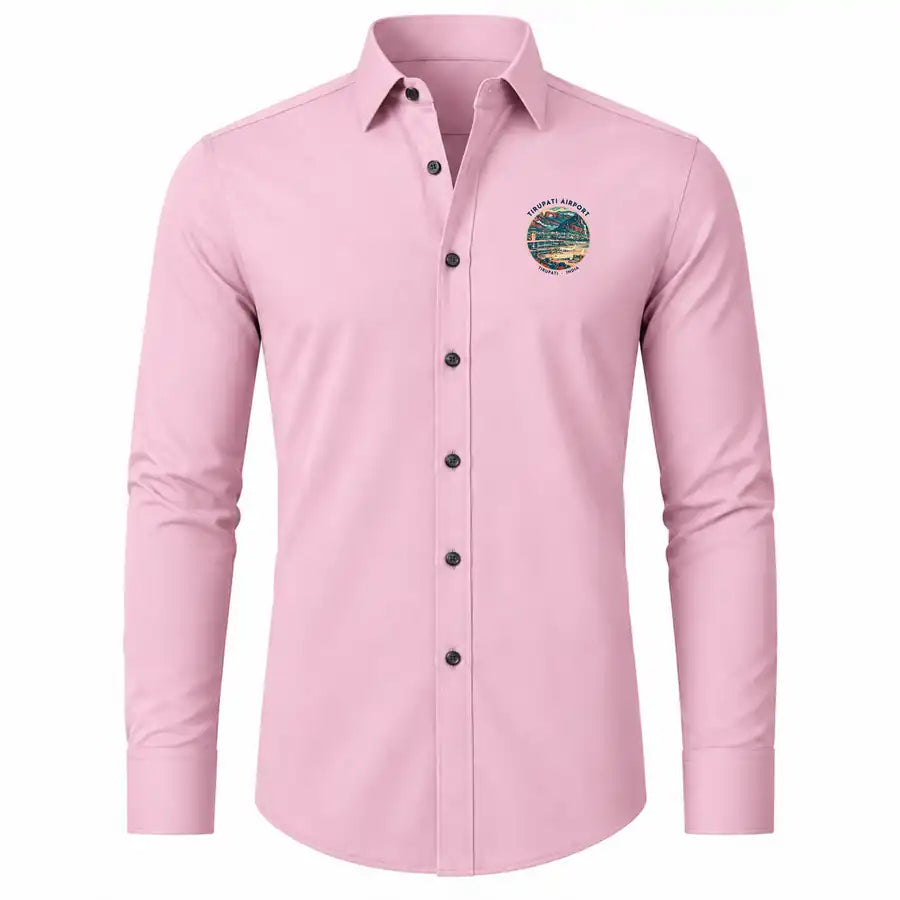 Tirupati Airport (TIR) Shirts - Long Sleeve Shirt - Badge - Pink
