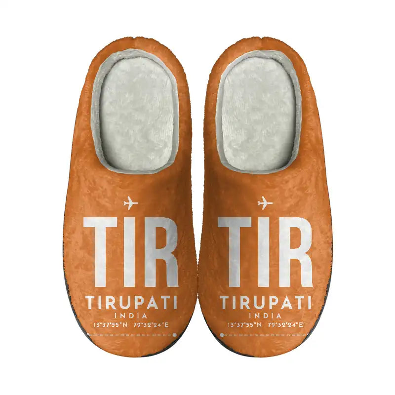 Tirupati Airport (TIR) Slippers & Flip Flops - Slippers - Cotton - Code - Same - Orange
