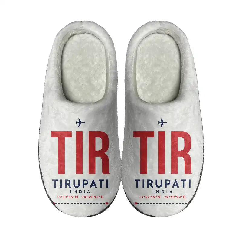 Tirupati Airport (TIR) Slippers & Flip Flops - Slippers - Cotton - Code - Same - White