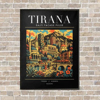 Thumbnail for TIRANA - Poster - Canvas Framed - Black