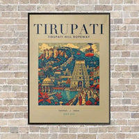 Thumbnail for TIRUPATI - Poster - Canvas Framed - Beige