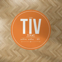 Thumbnail for Tivat Airport (TIV) Carpets - Carpet Round - ID Tag - Orange