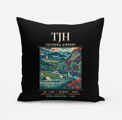 TJH - Poster - Pillow - Black