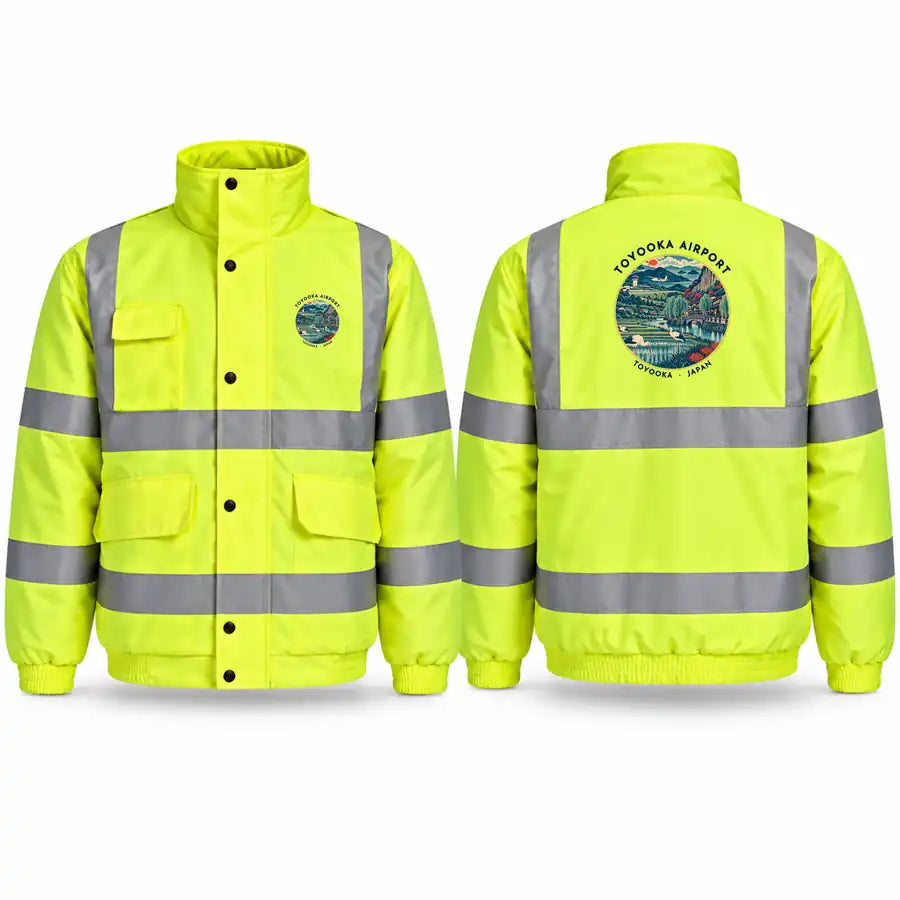 Tajima Airport (TJH) Reflective Winter Jackets - Badge - Fluorescent Yellow