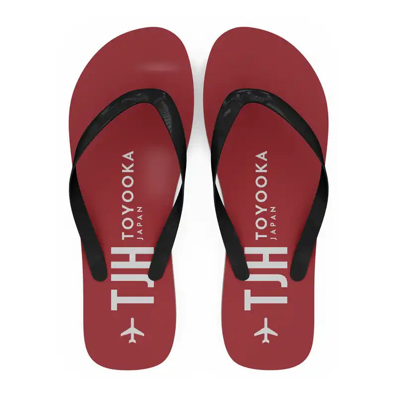 Tajima Airport (TJH) Slippers & Flip Flops - Slippers - Flip Flops - Code - Red