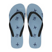 Thumbnail for Tajima Airport (TJH) Slippers & Flip Flops - Slippers - Flip Flops - Pattern - Light Blue