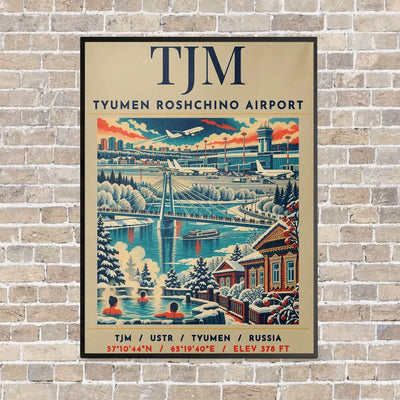 TJM - Poster - Canvas Framed - Beige