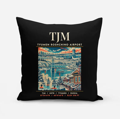 TJM - Poster - Pillow - Black
