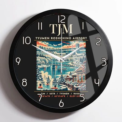 TJM - Poster - Wall Clock Framed - Black