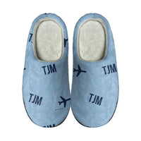 Thumbnail for Tyumen Roshchino International Airport (TJM) Slippers & Flip Flops - Slippers - Cotton - Pattern - Light Blue