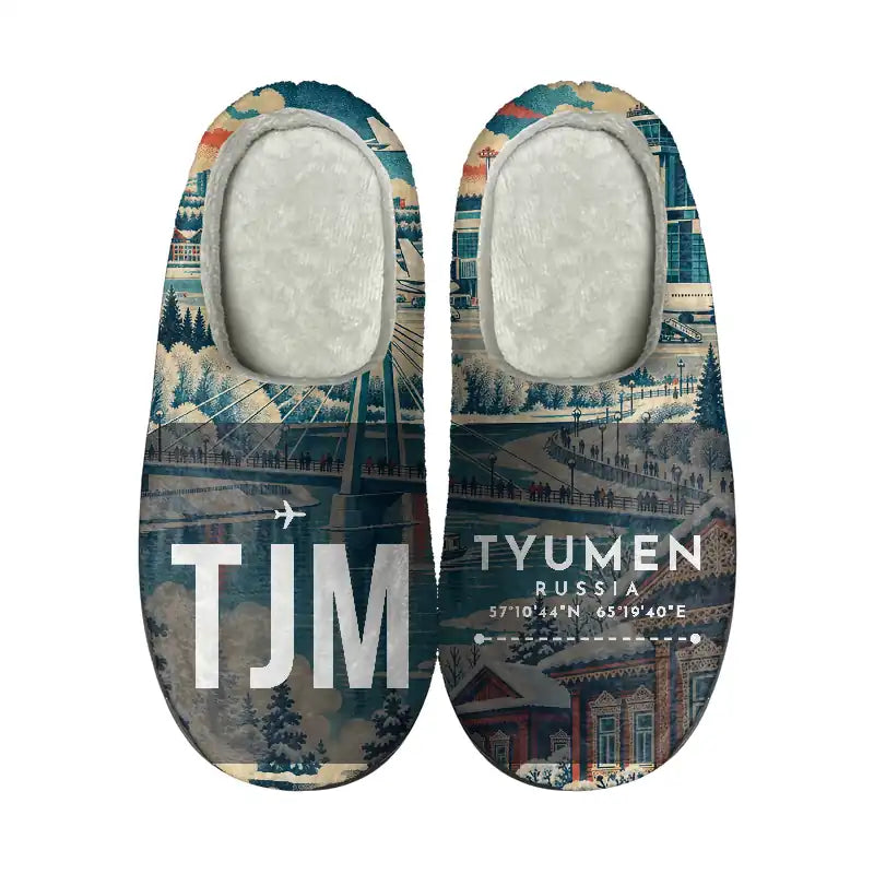 Tyumen Roshchino International Airport (TJM) Slippers & Flip Flops - Slippers - Cotton - Scene - Different
