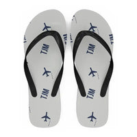 Thumbnail for Tyumen Roshchino International Airport (TJM) Slippers & Flip Flops - Slippers - Flip Flops - Pattern - White