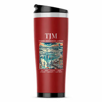 Thumbnail for Tyumen Roshchino International Airport (TJM) Travel Mugs - Poster - Stainless Steel (No Holder) - Red