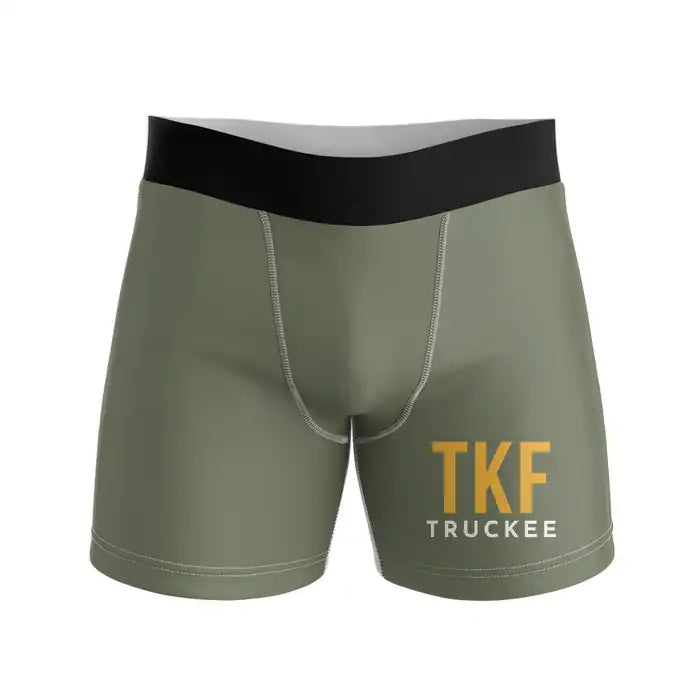Truckee Tahoe Airport (TKF) Men Boxers - Code - Green Army