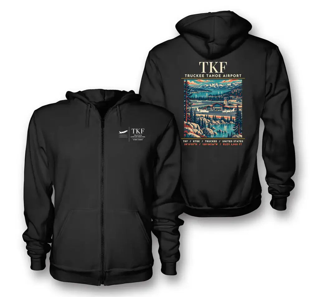 TKF - Poster - Zipped Hoodie - Black