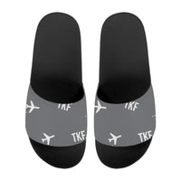 Thumbnail for Truckee Tahoe Airport (TKF) Slippers & Flip Flops - Slippers - Sport - Pattern - Gray
