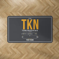 Thumbnail for Tokunoshima Airport (TKN) Carpets - Carpet Rectangle - ID Tag + Name - Dark Gray