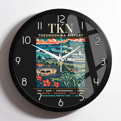 TKN - Poster - Wall Clock Framed - Black