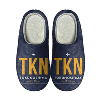 Thumbnail for Tokunoshima Airport (TKN) Slippers & Flip Flops - Slippers - Cotton - Code - Same - Navy Blue