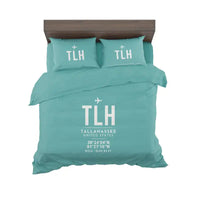 Thumbnail for Tallahassee International Airport (TLH) Bedding Sets & Blankets - Bedding Set - ID Tag - Turquoise