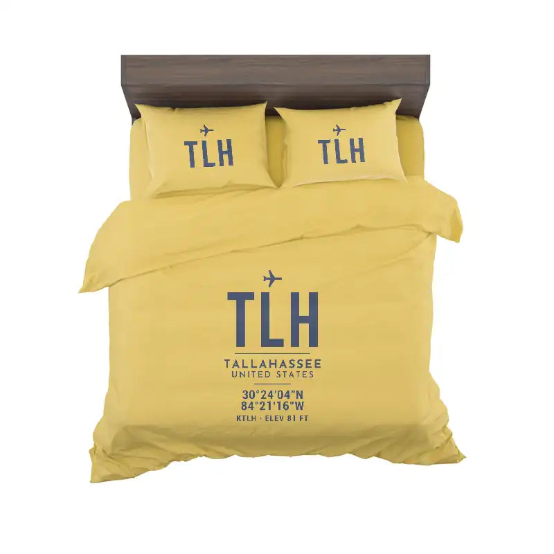Tallahassee International Airport (TLH) Bedding Sets & Blankets - Bedding Set - ID Tag - Yellow