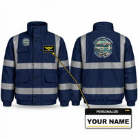 Thumbnail for Tallahassee International Airport (TLH) Reflective Winter Jackets - Badge + Name - Navy Blue
