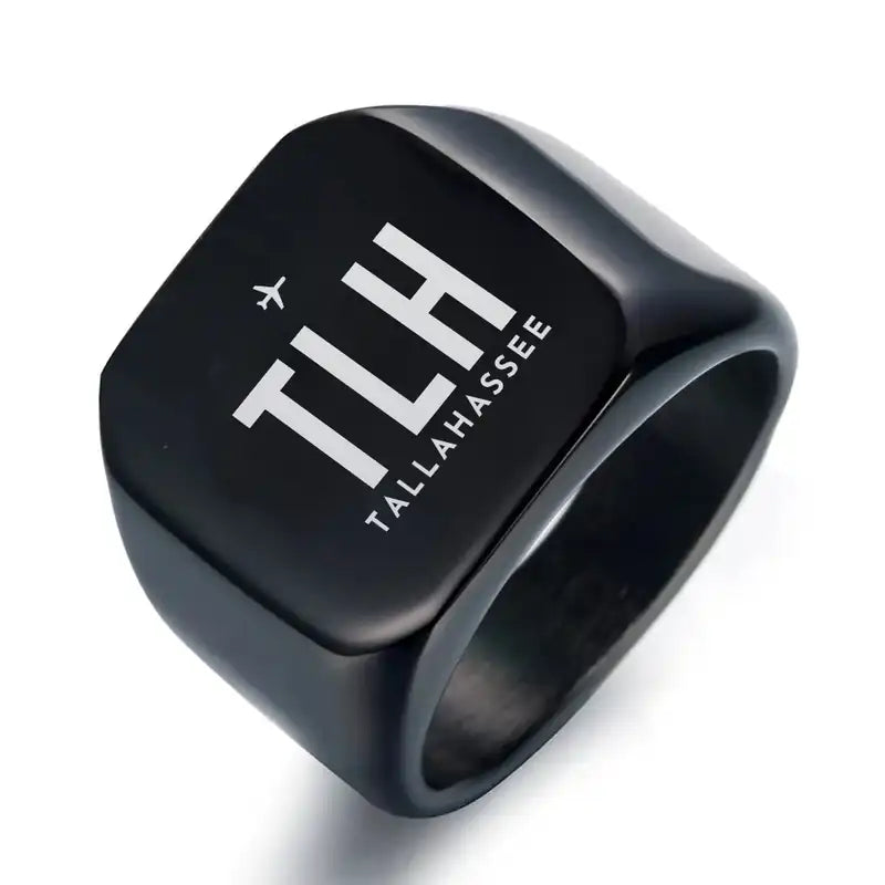 Tallahassee International Airport (TLH) Rings - Ring - Black