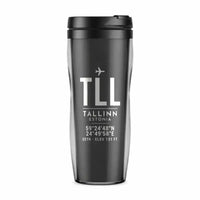 Thumbnail for Lennart Meri Tallinn Airport (TLL) Travel Mugs - ID Tag - Plastic (No Holder) - Gray