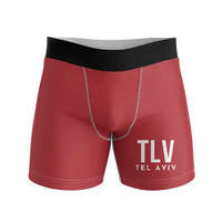 Thumbnail for Tel Aviv Ben Gurion Airport (TLV) Men Boxers - Code - Red
