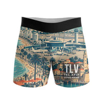 Thumbnail for Tel Aviv Ben Gurion Airport (TLV) Men Boxers - Scene + Name