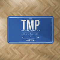 Thumbnail for Tampere-Pirkkala Airport (TMP) Carpets - Carpet Rectangle - ID Tag + Name - Blue