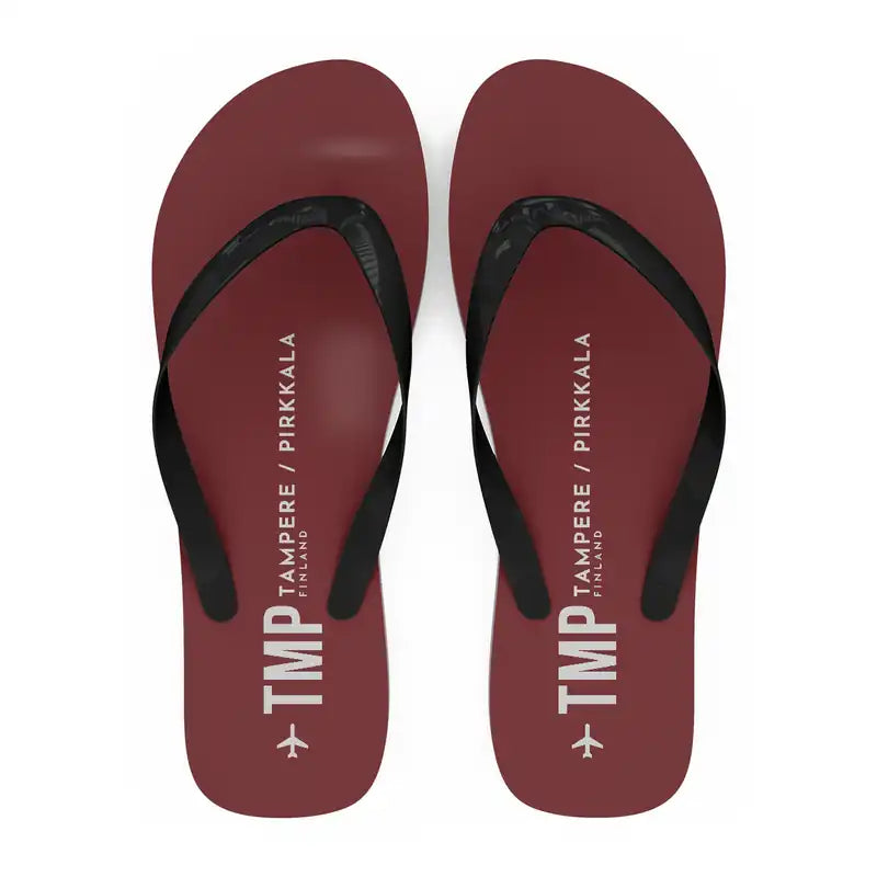 Tampere-Pirkkala Airport (TMP) Slippers & Flip Flops - Slippers - Flip Flops - Code - Dark Red