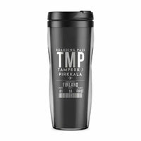 Thumbnail for Tampere-Pirkkala Airport (TMP) Travel Mugs - Boarding Pass - Plastic (No Holder) - Gray