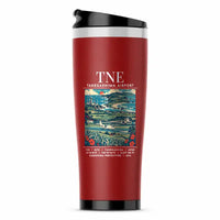 Thumbnail for Tanegashima Airport (TNE) Travel Mugs - Poster - Stainless Steel (No Holder) - Red
